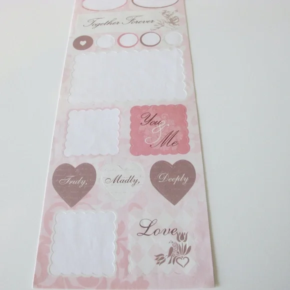 Scrapbooking Sticker Bundle For Paper Crafts Wedding Love - Picture 12 of 16